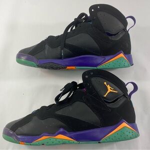 AIR JORDAN 7 RETRO 705417-029 Black Multicolor Men’s Size 9.5Y Basketball Shoes